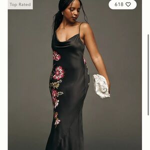 Anthropologie printed slip dress